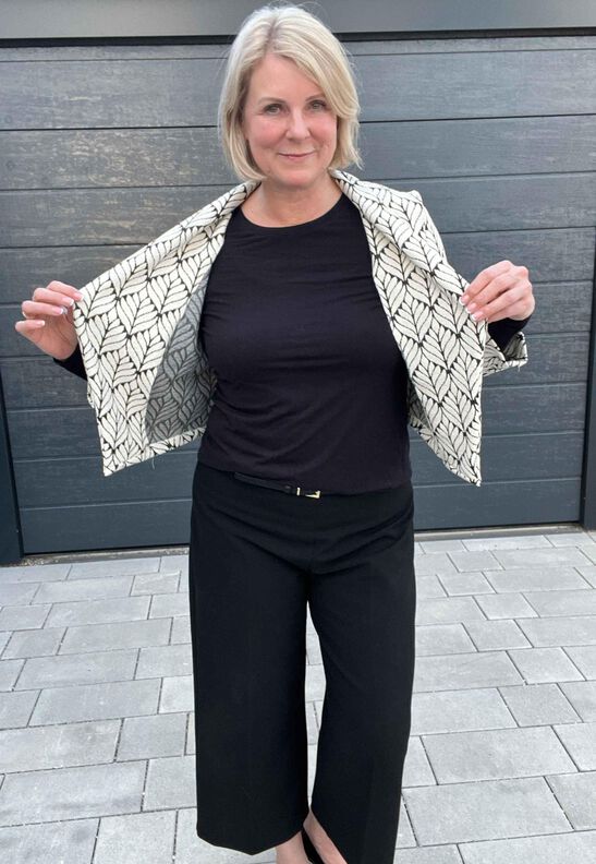 Schnittmuster kurzer Jersey Blazer LILIA (34-58) image number 7