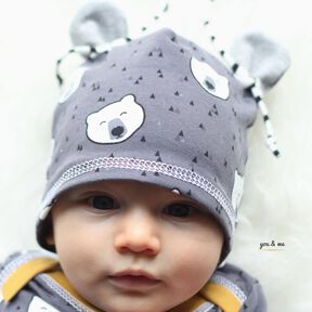 Beanie mit Öhrchen von Gr. 33 - 56 cm