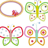 Schmetterling inkl. Rahmen Stickdatei mit Punkten thumbnail number 1