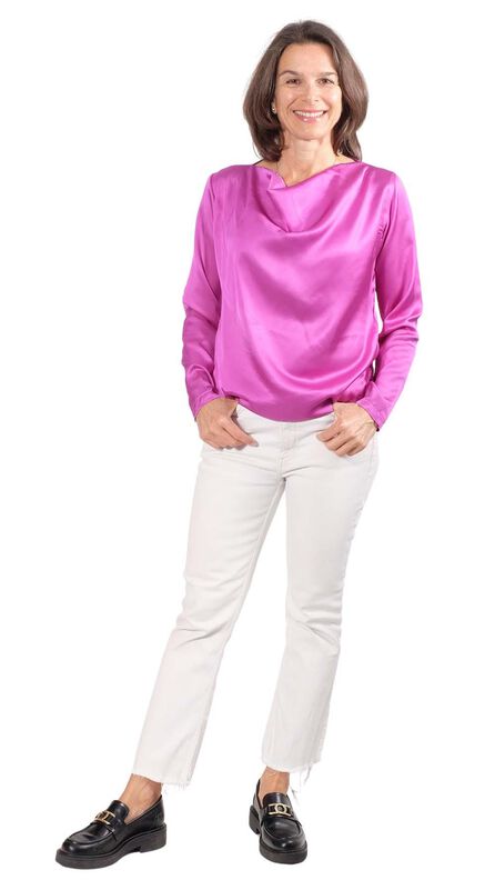 Wasserfallshirt "DERYA", Gr. 158-46 image number 6