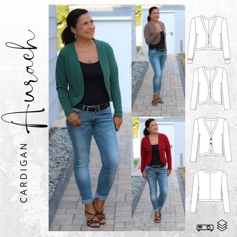 Cardigan AURACH Gr. 34-54 Ebook Schnittmuster image number 1