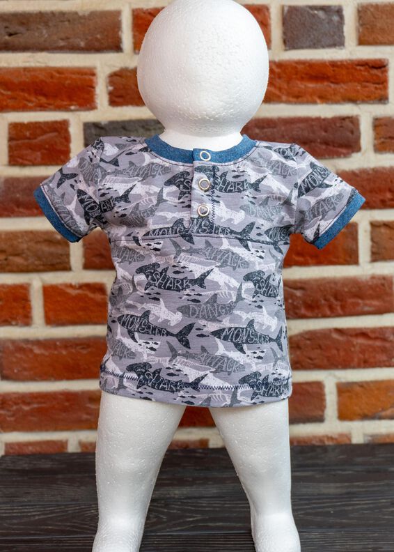 Linn – Baby Shirt oder Kleid mit Knopfleiste Gr 56-98, A4+A0 image number 4