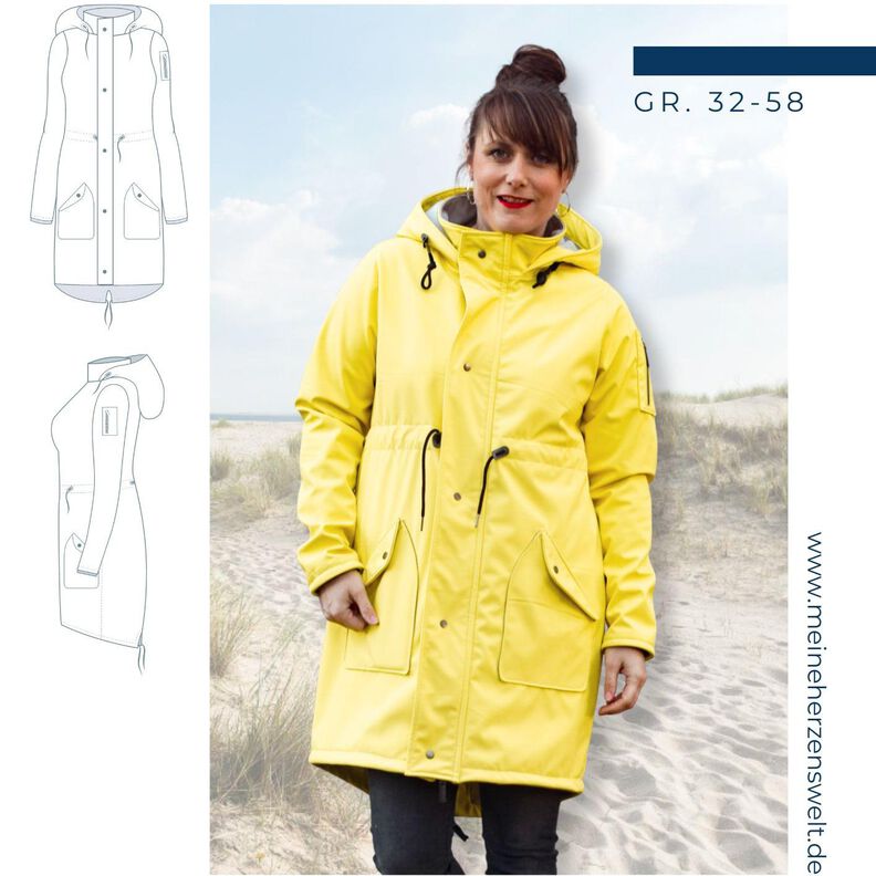 Softshellmantel Damen - Schnittmuster 32-58-meine CARRY #102 image number 1