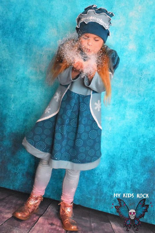 Strickkleid Schneeflöckchen Gr. 74 - 164 Nähanleitung und Schnittmuster eBook image number 3