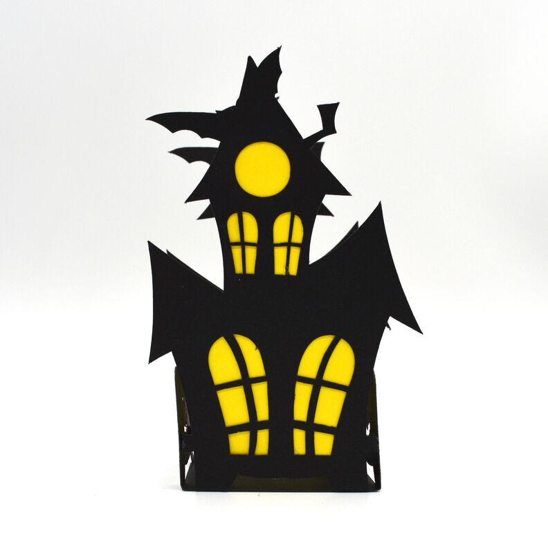 Plotterdatei Gruselhaus Halloween Teelicht image number 2