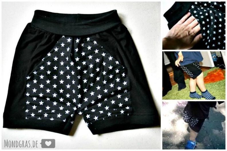Kids Shorts für Stoffmix mit Taschen MiniBix ♥ Gr. 68-134 image number 6