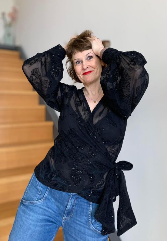 Wickelbluse PIMENTA (34-56) Bluse mit Schleife Schnittmuster image number 8