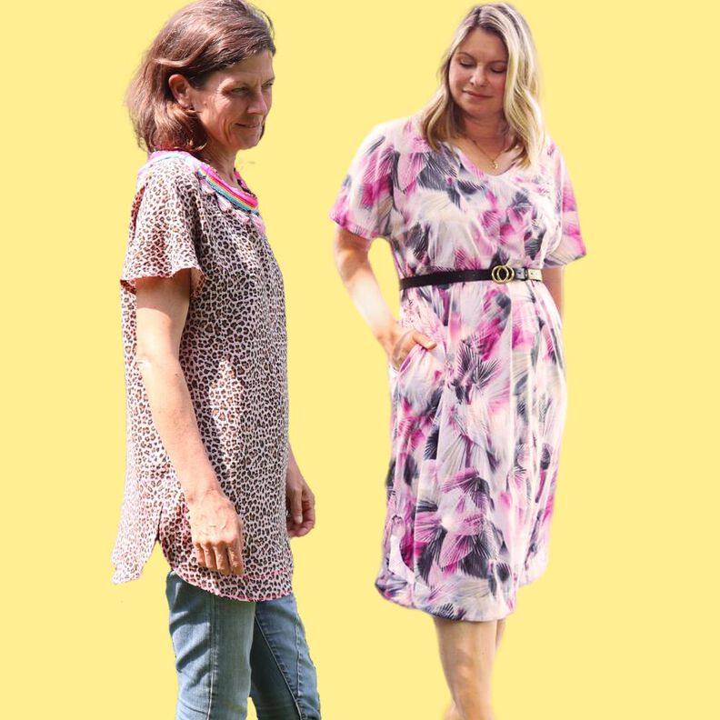 Kleid Tunika gerundeter Saum + Taschen SINAR ♥ Gr. 34-56 image number 1