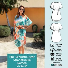 Tunika “Heidi”, Gr. 32 - 54, Schnittmuster mit Ebenen