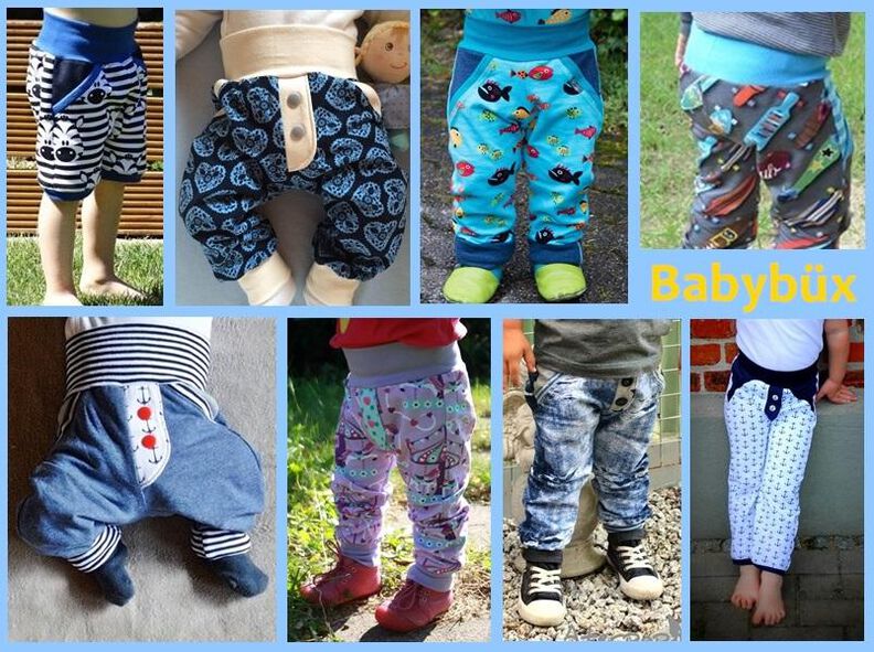 Ebook Babybüx, Babyhose, 44-104 lange Hose, kurze Hose, Wendehose image number 2