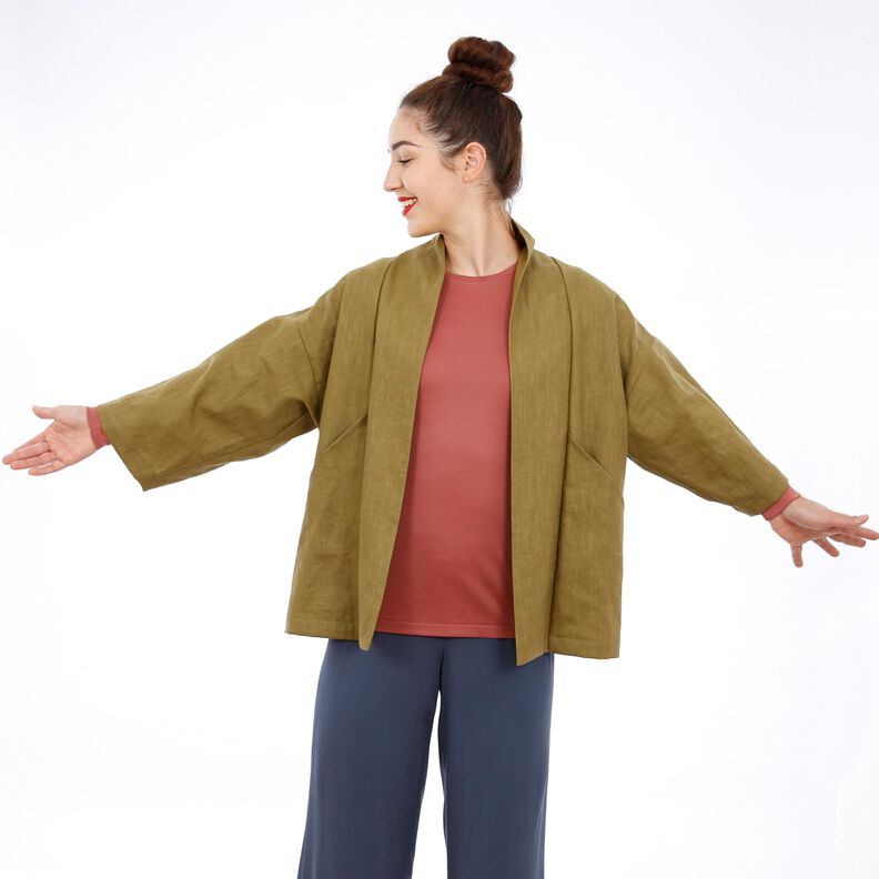 FRAU SINA - Kimonojacke mit schrägen Taschen  XS-XXL image number 2
