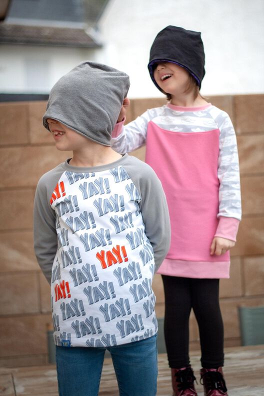 *Kids Raglan Hoodie* Longhoodie Hoodie image number 4