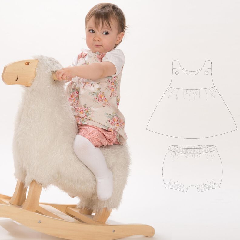 CLARA + EMI Schnittmuster Babykleid und Pumphose image number 1