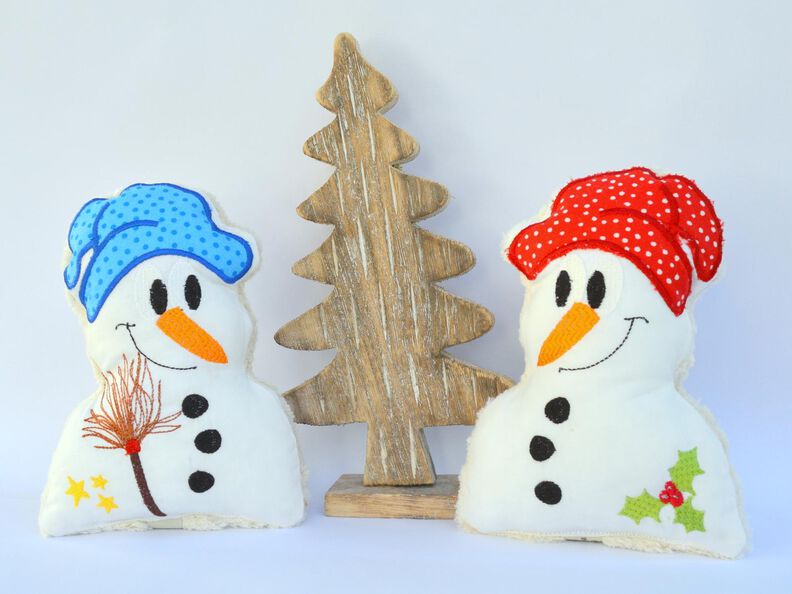 ITH Stickdatei Schneemann für den 16x26cm Rahmen image number 2
