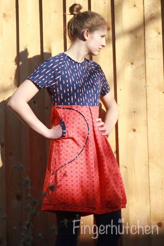 eBook Aurinko - Raglankleid mit Tasche Größe 98 - 164 image number 6