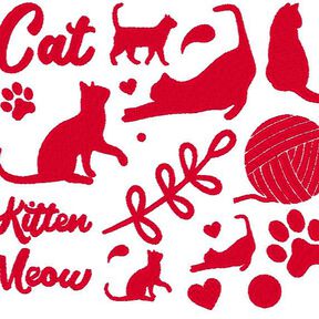 Katzen Liebe Silhouette - Stickdatei - mit Herz