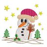 Stickdatei Schneemann Vollstick 10x10cm thumbnail number 1