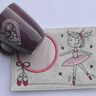 Stickdatei MugRug Untersetzer Ballerina 13x18cm und 13x20cm thumbnail number 4