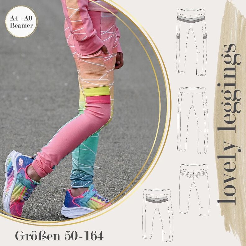 BEAMER / A0 / A4 lovely leggings 50-164 Leggins Hose Kinder image number 1