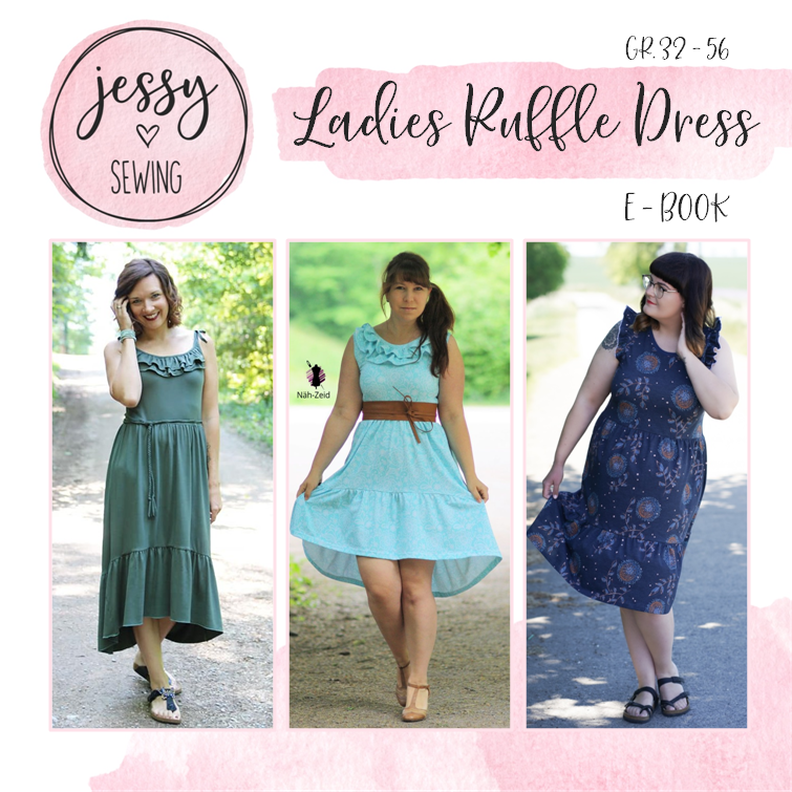 *Ladies Ruffle Dress* Sommerkleid Gr. 32 bis 56 Boho image number 1
