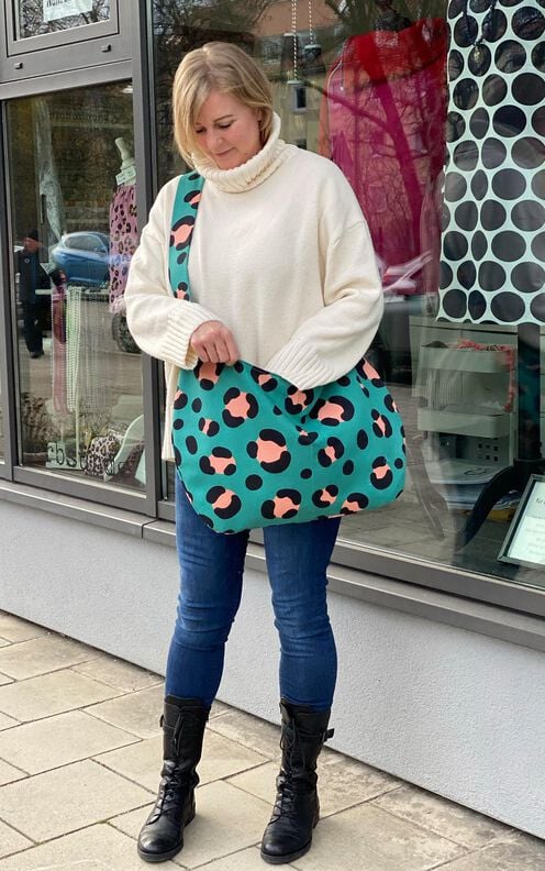 Großer Shopper SACO Umhängebeutel, Tasche mit breitem Träger image number 3