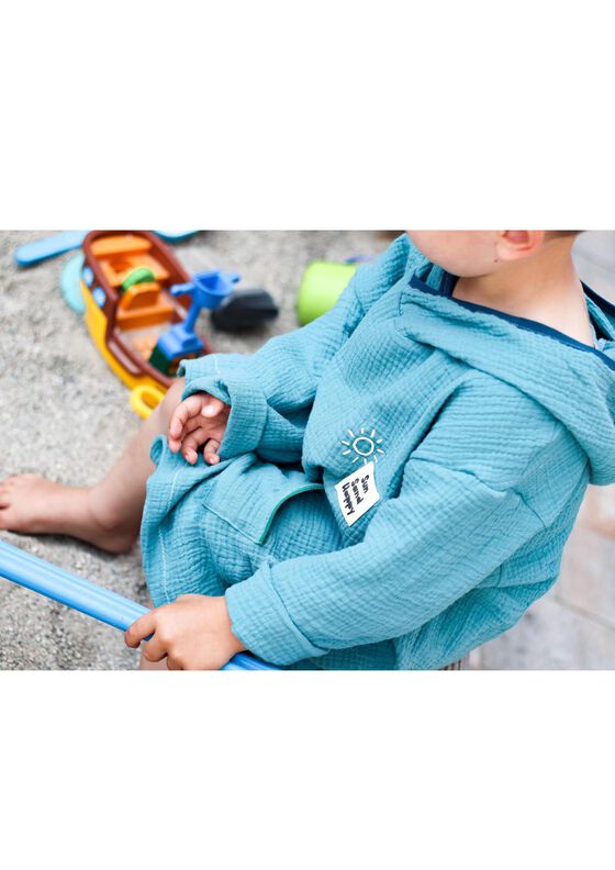 Long Beachhoodie Gr. 62-164, Badeponcho, Frottee, Musselin image number 9