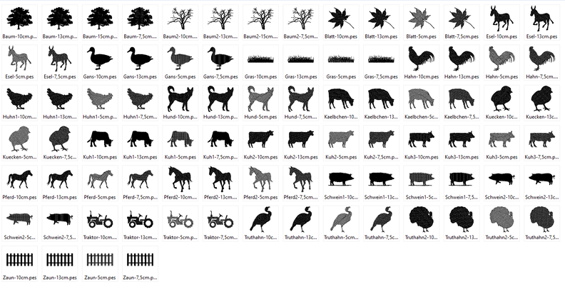 Stickdatei Bauernhof 1 Silhouetten image number 4