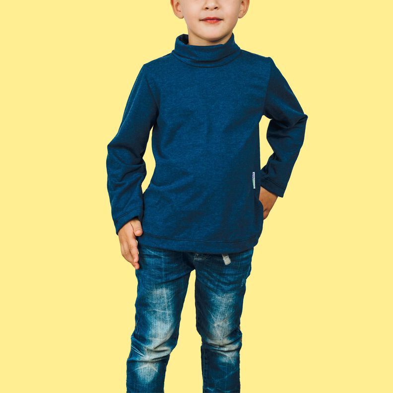 Kinder Shirt mit Teilung Rollkragen SISA ♥ Gr. 110-164 image number 5