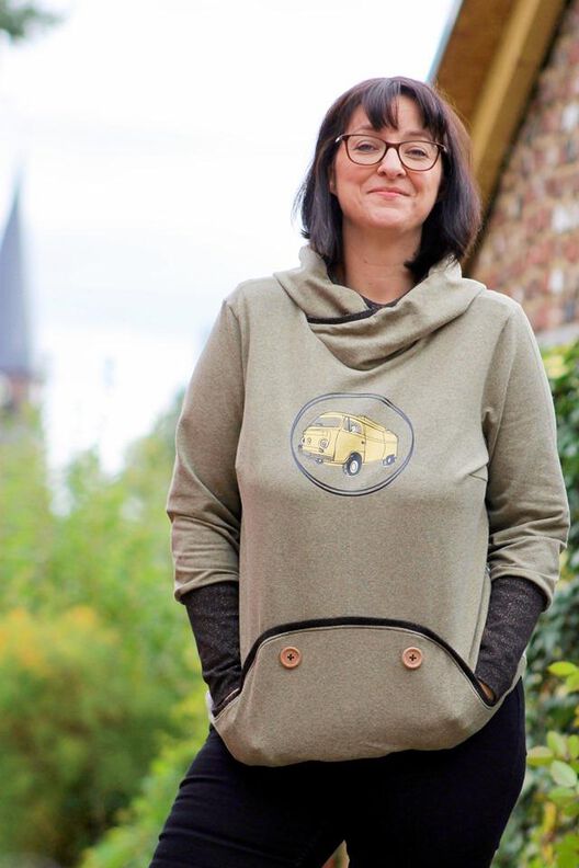 Knopfliebe für Damen Hoodie und Kleid Größe 44-58 image number 4