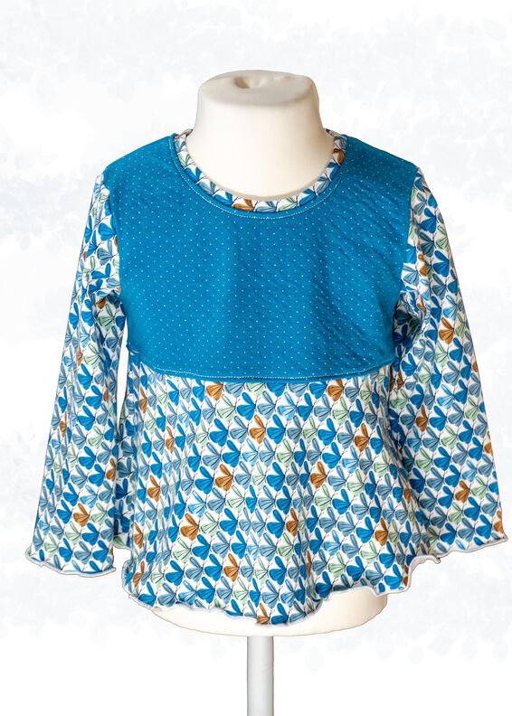 Kinder Jerseyshirt „Leonie“ mit Stufen-Saum Gr 98-164, A4+A0 image number 5