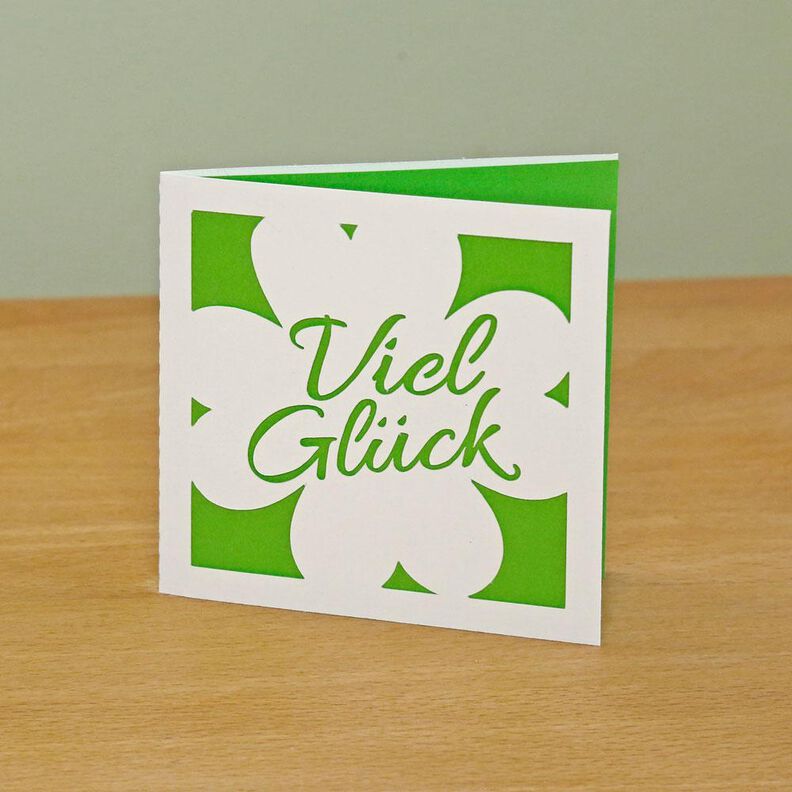 Plotterdatei Karte Viel Glück image number 3