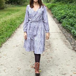 schwingendes Wickelkleid SOPHIA Größe 34 - 52 (XS - XXXL)