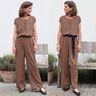 Damen Jumpsuit lange weite Hose RIANG ♥ Gr. 34 - 56 thumbnail number 3
