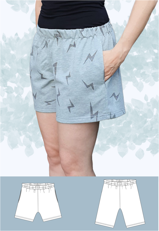 Lockere Damen Shorts „Alex“ mit Gummizug Gr. 34-50, A4+A0 image number 6