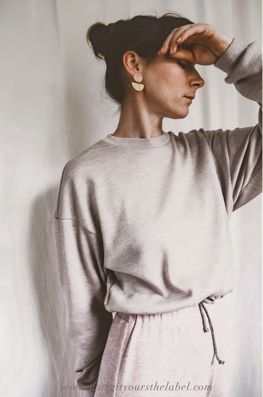 Oversize Sweater / Pullover mit Gummizug 34-56 image number 7