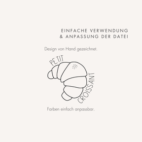 Plotter- und Laserdatei "PETIT CROISSANT"