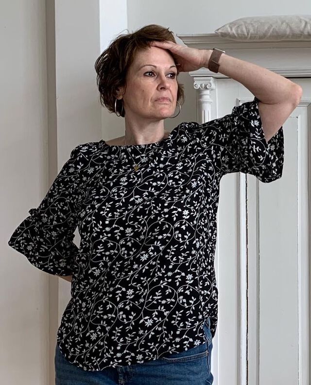 Bluse mit Rüsche (34-58) AREIA Damen Schnittmuster image number 5