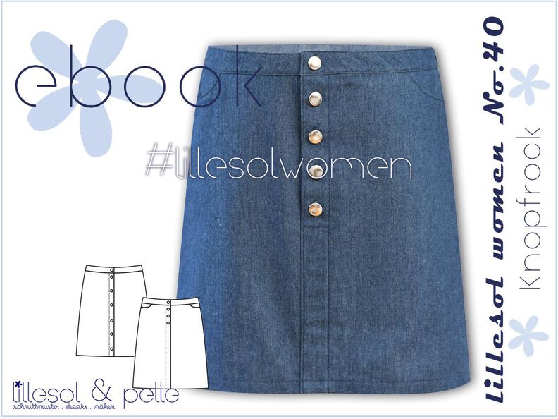 Ebook / Schnittmuster lillesol women No.40 Knopfrock image number 1