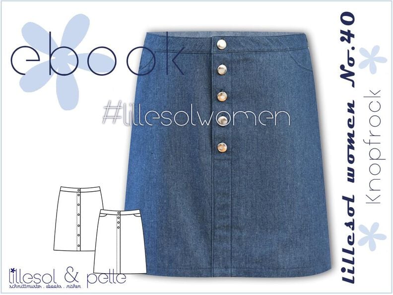 Ebook / Schnittmuster lillesol women No.40 Knopfrock image number 1