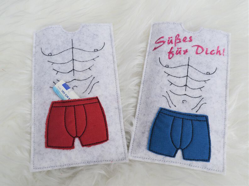 Stickdatei Schokoh&uuml;lle Bauchmuskeln mit Shorts image number 4