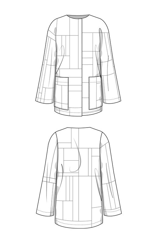 Patchwork Kimono Schnitt mit Videoanleitung Gr. XS-XL image number 6