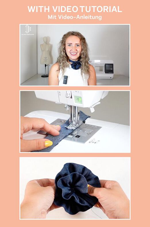 Rose Choker Kette Blume Schnittmuster, Video-Anleitung image number 10