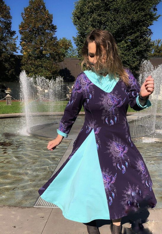 Kleid Valentina mit Godet Gr. 32-48 beamerfähig image number 4