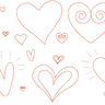 Stickdatei - einfache Herz Linien Herzen simply thumbnail number 3