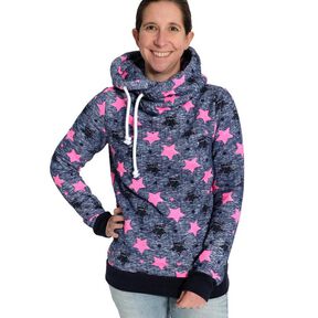 Pullover mit Kapuze "Mira", Schnittmuster Gr. 158 - 46