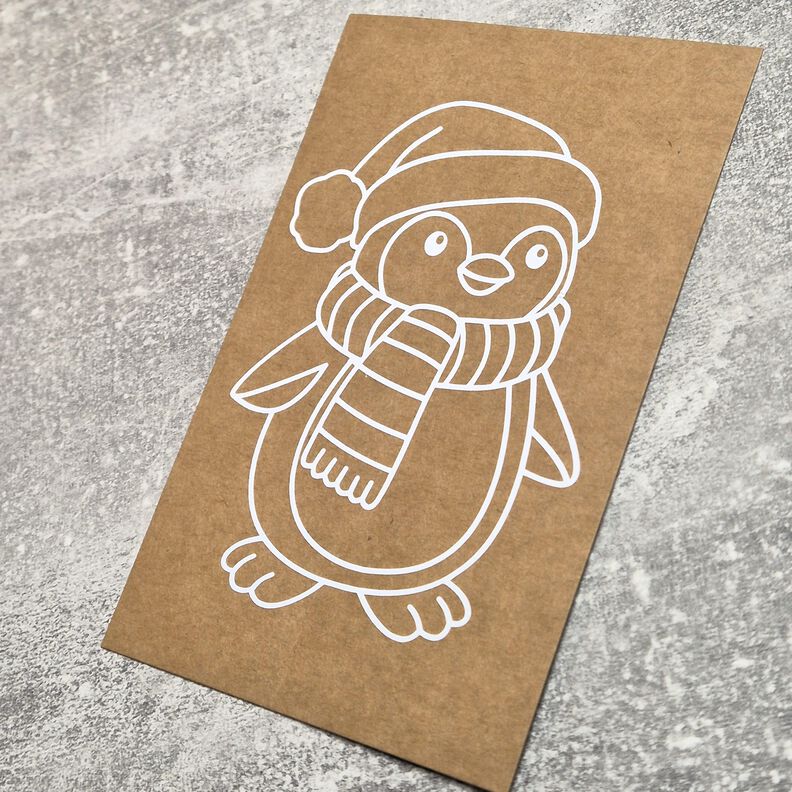 Plotterdatei Pinguin Weihnachten - 2 Varianten SVG PNG DXF image number 4