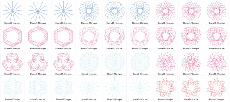 Stickdatei 49 XXL Zirkel Mandala Blumen 16 - 20cm Teil 1 image number 9