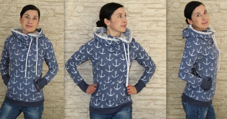 Schnittmuster Hoodie JOLINE XS-XXXL incl. Plotter-Datei image number 8