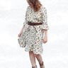 Sarah – weites Kleid mit Rüschen und Gürtel BU 80-116, A4+A0 thumbnail number 4