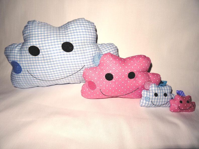 Wolkenanh&auml;nger ITH Wolke Stickdatei Schl&uuml;sselanh&auml;nger image number 3